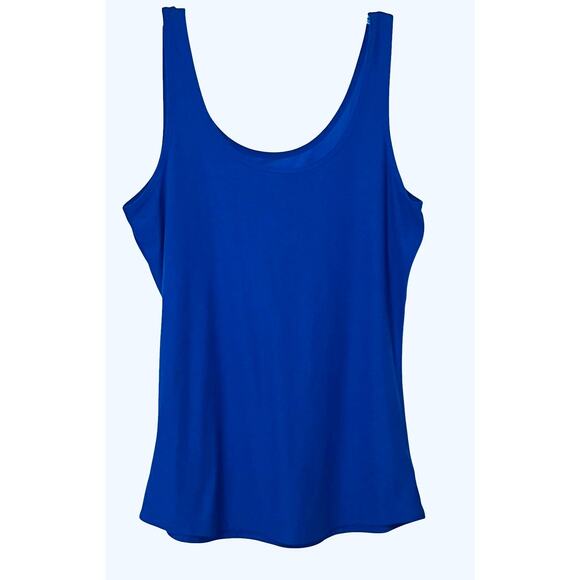 NO BO SLEEVELESS, ROUND NECK PULL-OVER TANK TOP, JUNIORS, XXL (19), SOLID BLUE - Picture 1 of 9